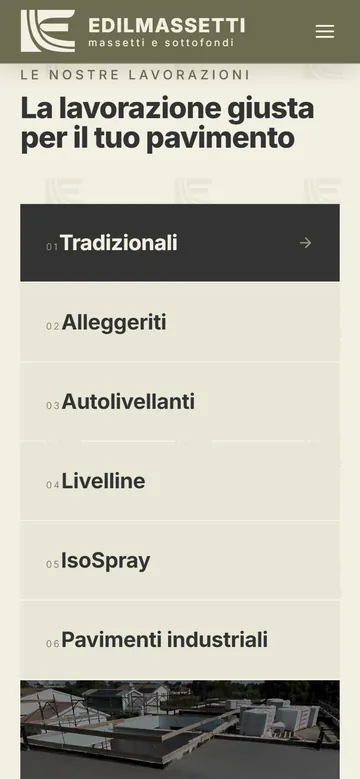 Da telefono, l’elenco delle sei lavorazioni.